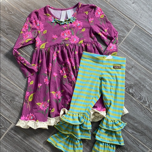 Girls Matilda Jane two-piece dress ruffle set 6